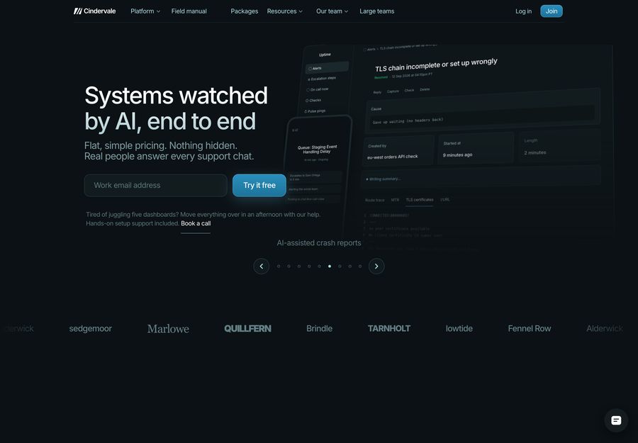A software company's website.