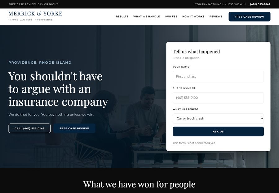 A law firm's website.